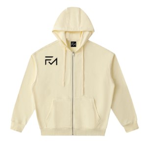Drop-Shoulder Zip Up Hoodie
