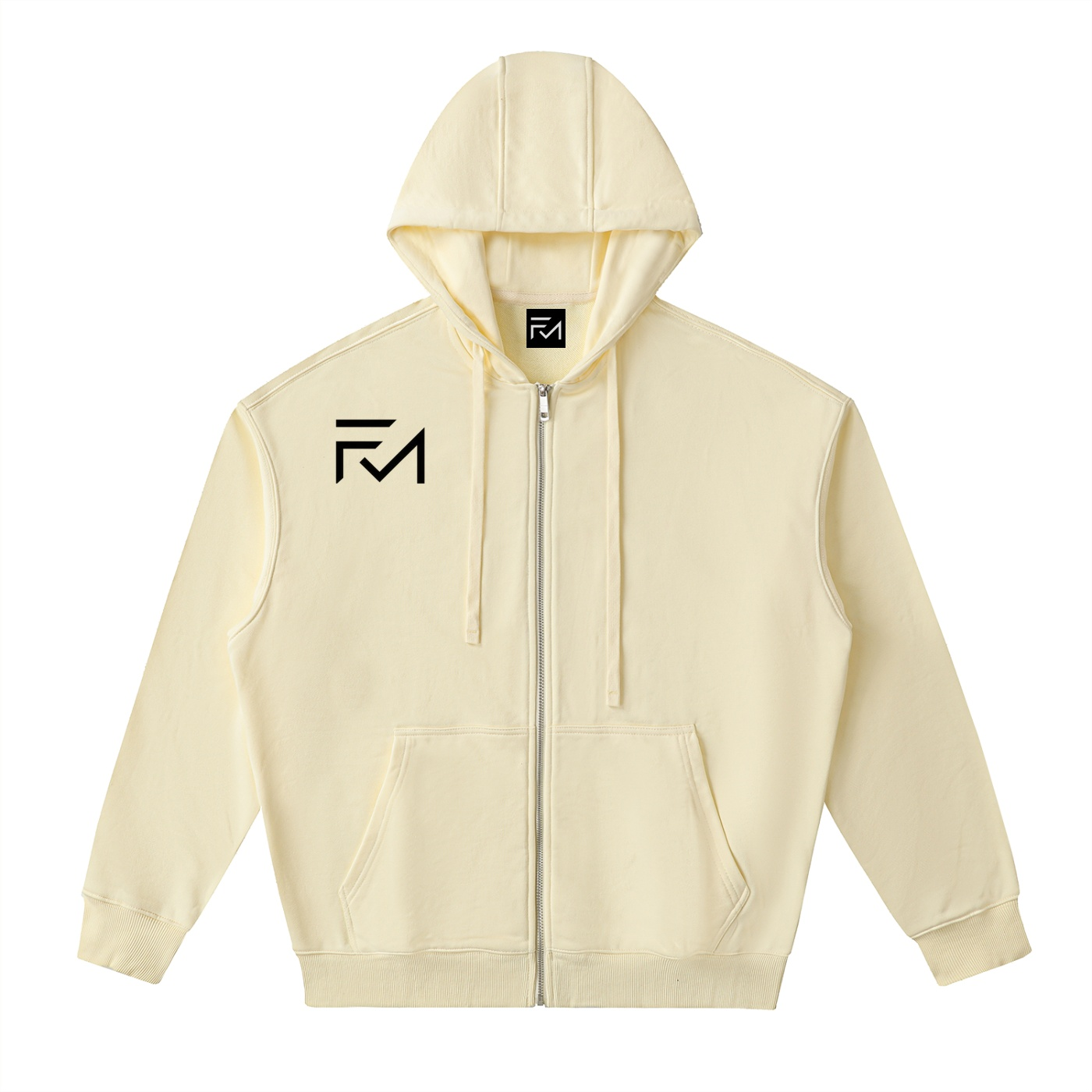 Drop-Shoulder Zip Up Hoodie